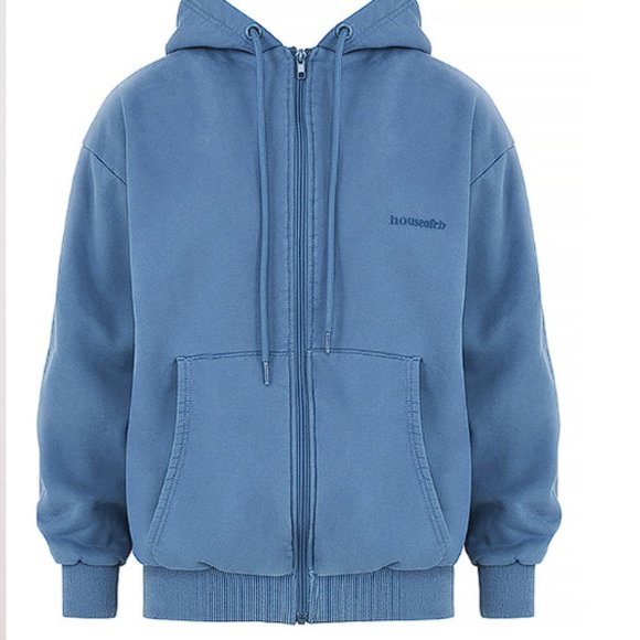 HOUSE OF CB 'Storm' Azure Zip Through Hoodie NWOT - Picture 4 of 5